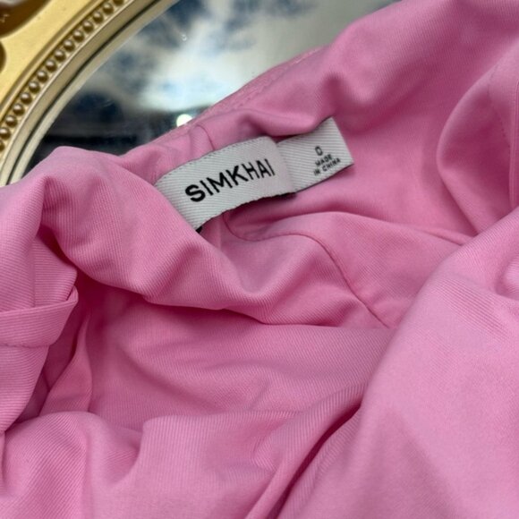 🆕 SIMKHAI 🧿 NWOT Bex Sequined Embellished Maxi Dress, Sorbet Pink- Sz US 0 - Picture 15 of 16
